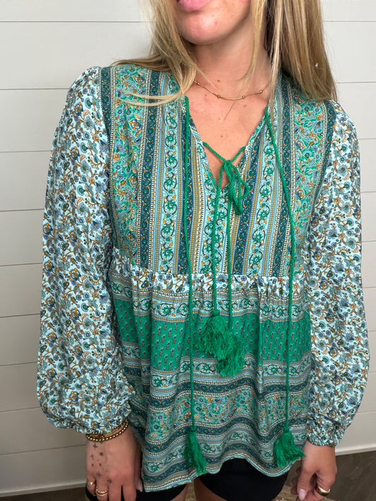 Boho Floral Long Sleeve
