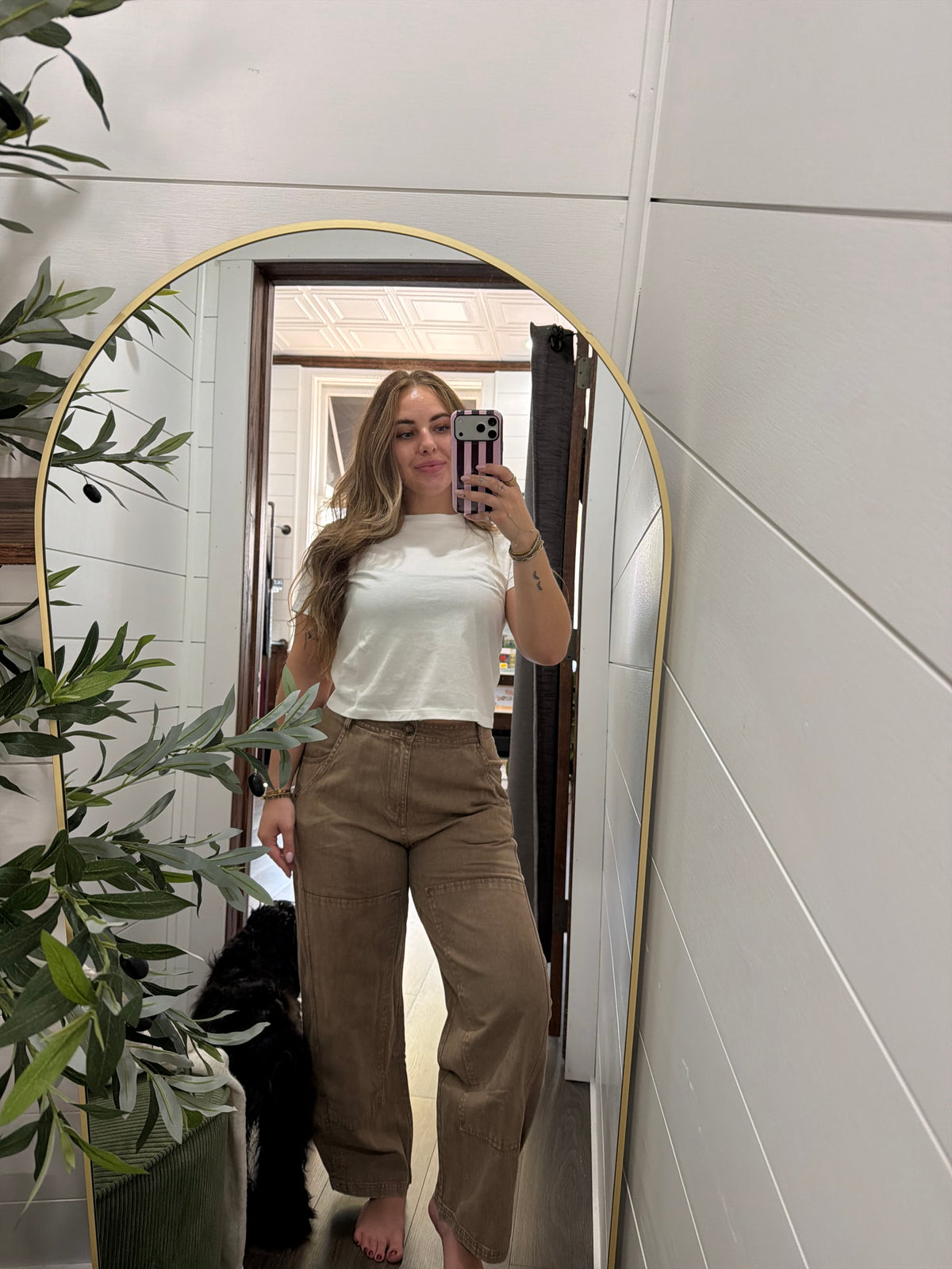 Mineral Wash Barrel Pants