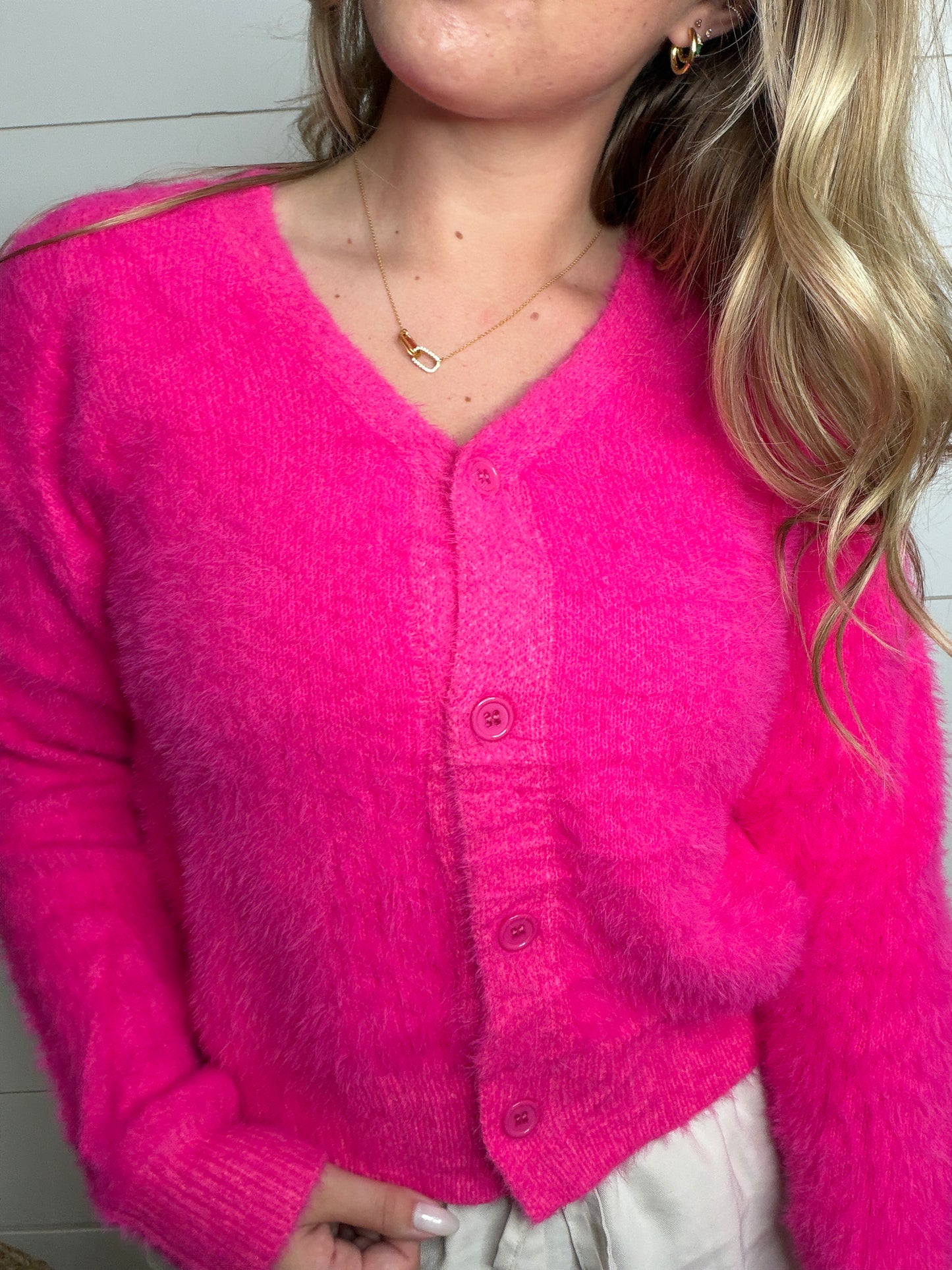 Fuzzy Fleece Cardigan