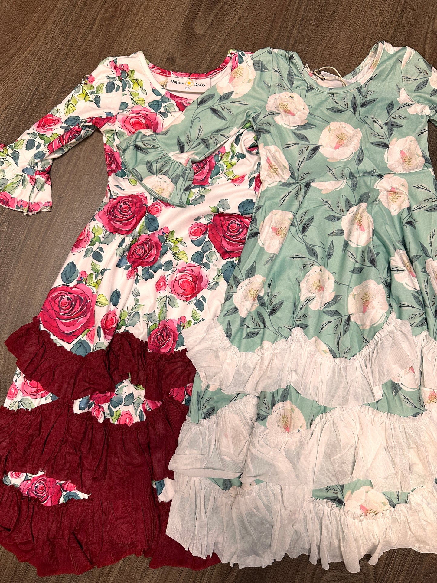 Girls Ruffle Winter Dresses