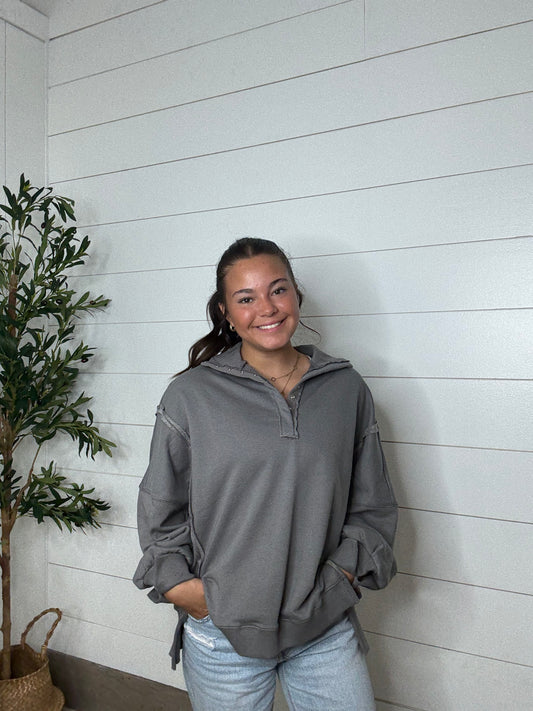 Half Button Sweatshirt