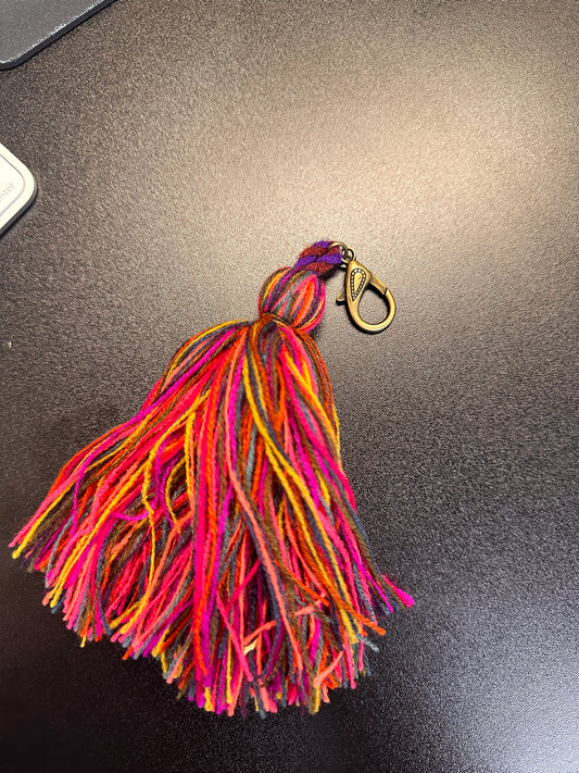 Natural Life Tassel Key Clip