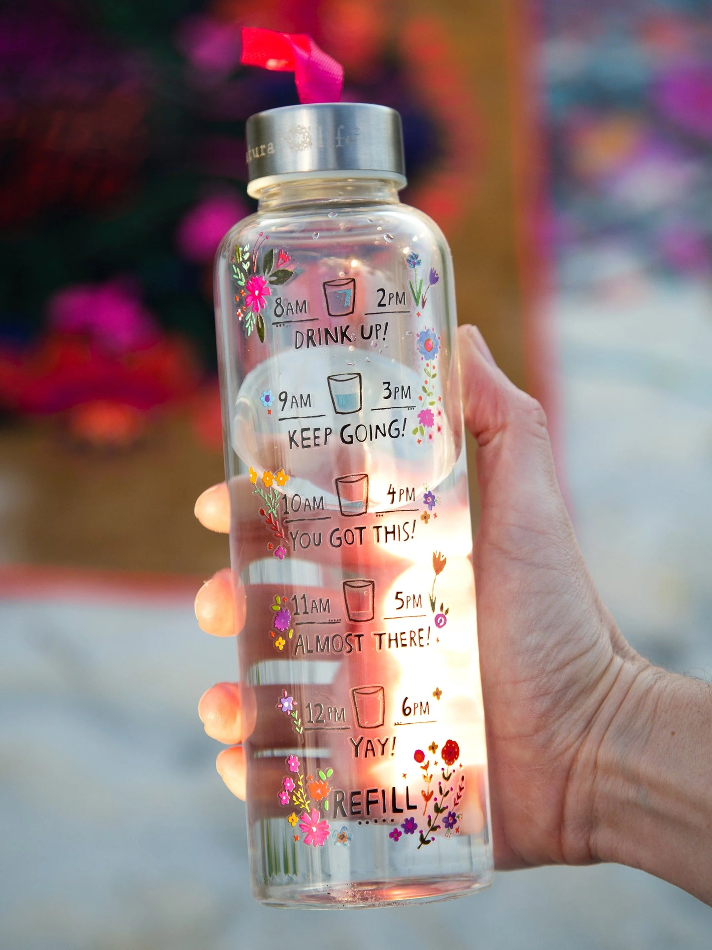 Natural Life - Glass Water Bottle