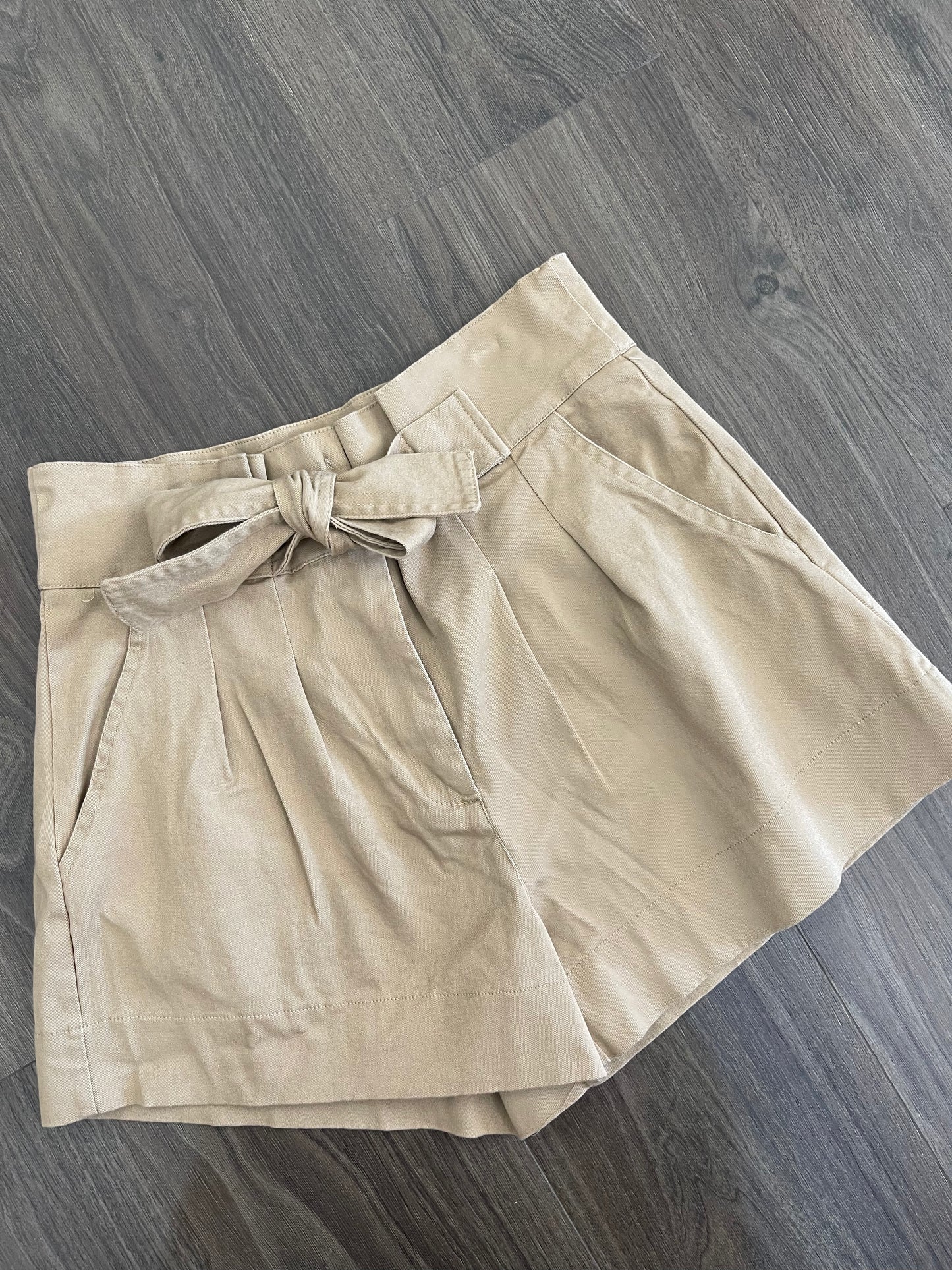 Khaki Tie Shorts