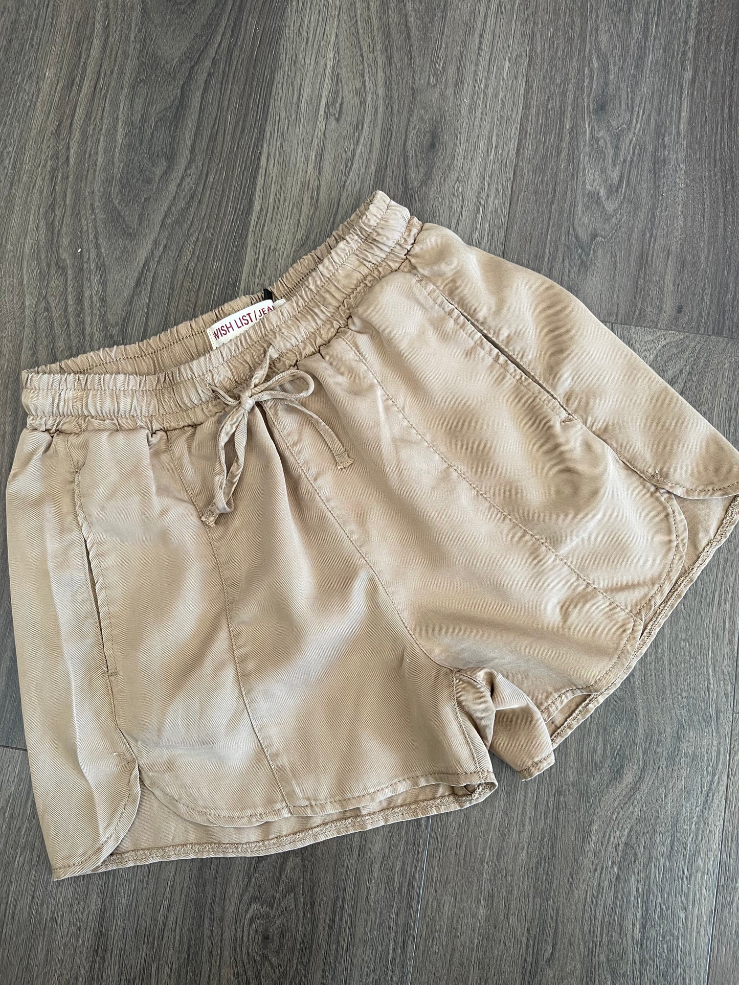 Khaki Tencel Shorts