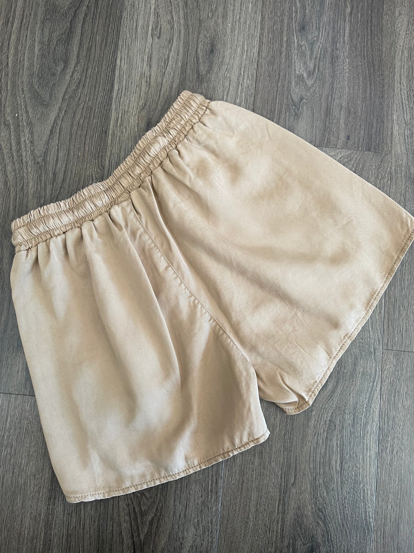 Khaki Tencel Shorts