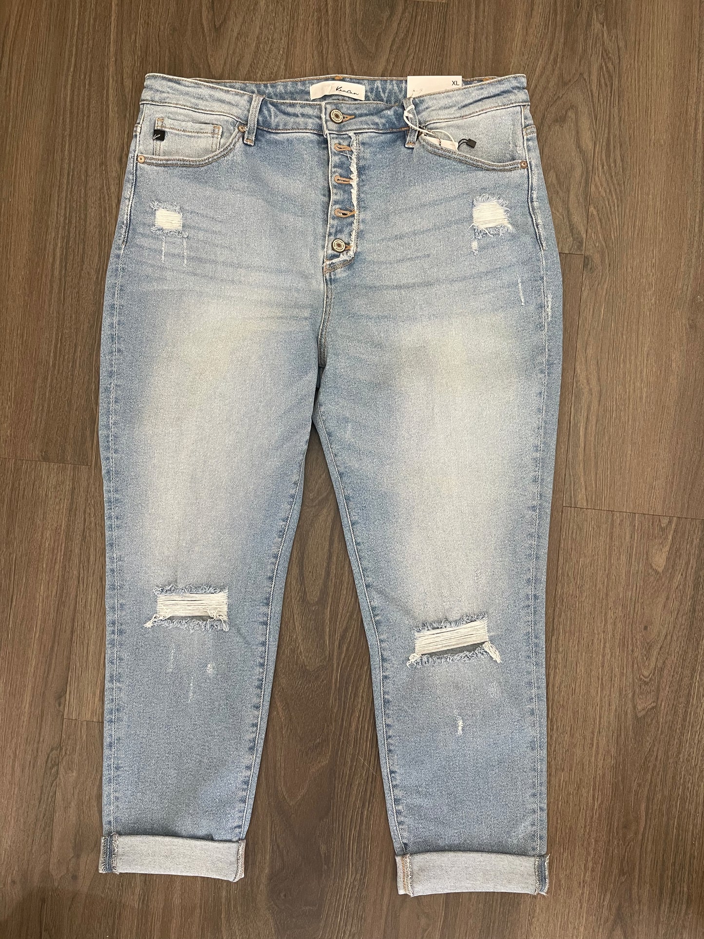 KanCan High Rise Cuffed Mom Jean