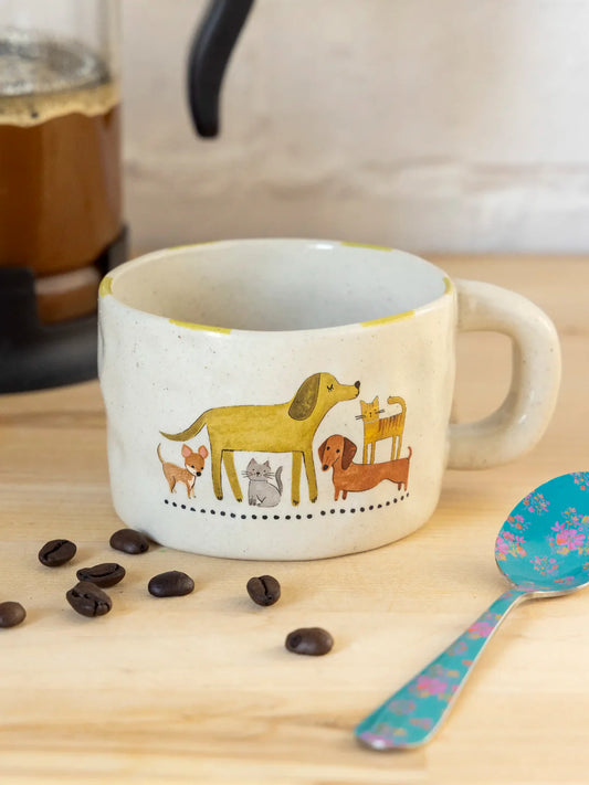 Natural Life - Stoneware Folk Mug "Pets"