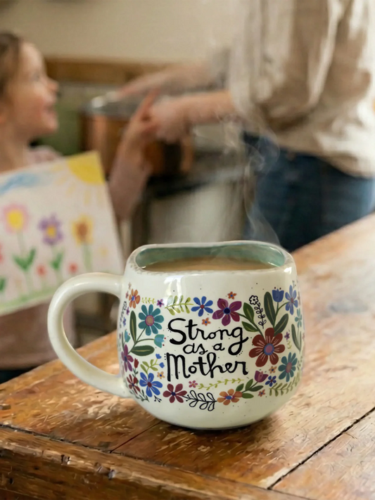 Natural Life - Artisan Coffee Mug "Strong As A Mother"