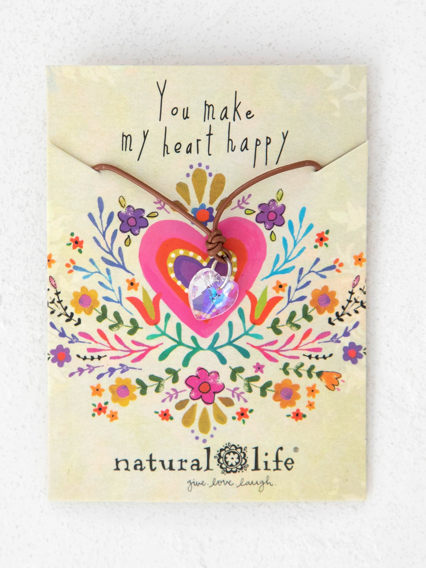Natural Life - Crystal Heart Necklace