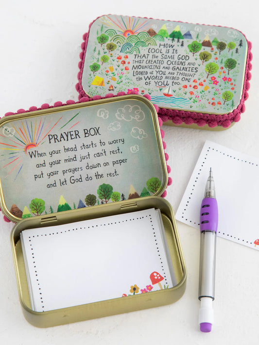 Natural Life - Tin Prayer Box "God Created You"