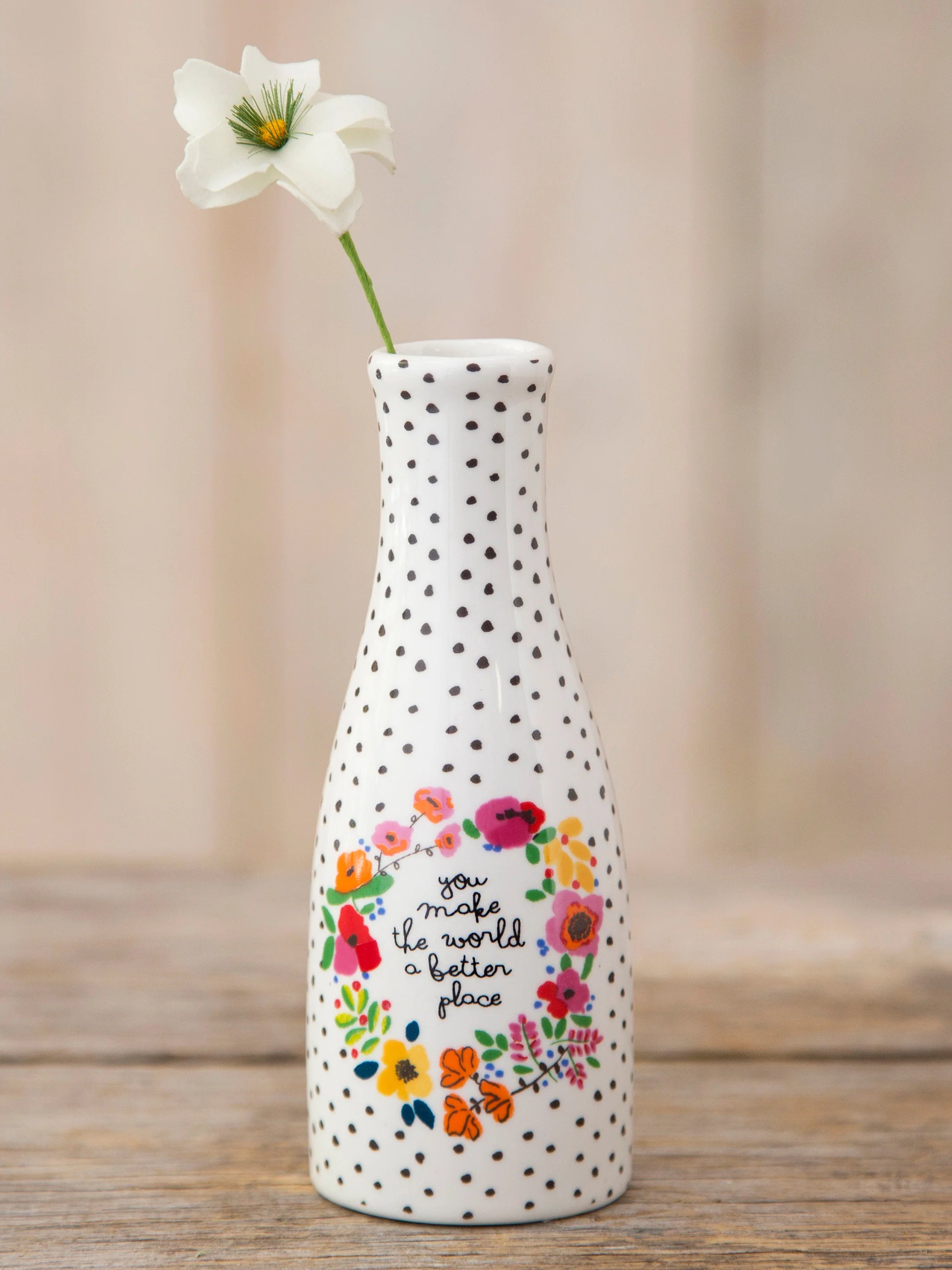 Natural Life Folk Friend Ceramic Bud Vase - Thumbnail 3