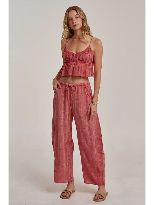 Gauze Cami & Barrel Pants Set