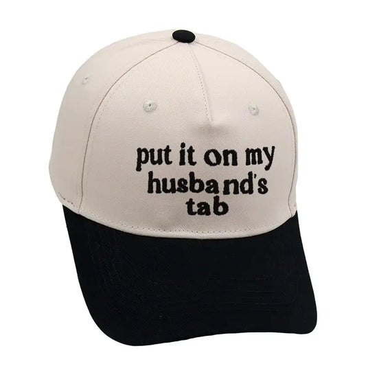 "put it on my husband's tab" hat