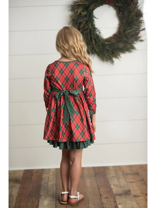 GIRLS Plaid Ruffle Dress