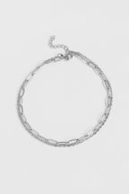 Silver Double Chain Anklet