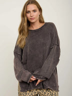 Washed Crewneck Sweater
