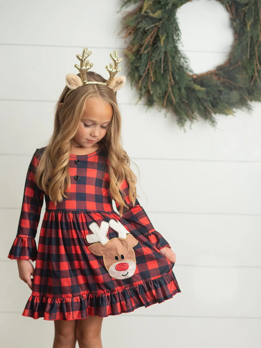 GIRLS Reindeer Dress