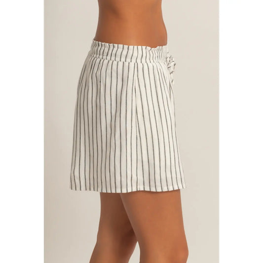 Striped Drawstring Shorts