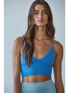 Seamless Ribbed Spaghetti Strap Brami