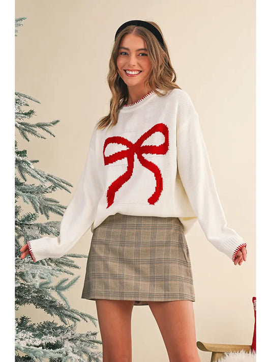 Bow Christmas Sweater