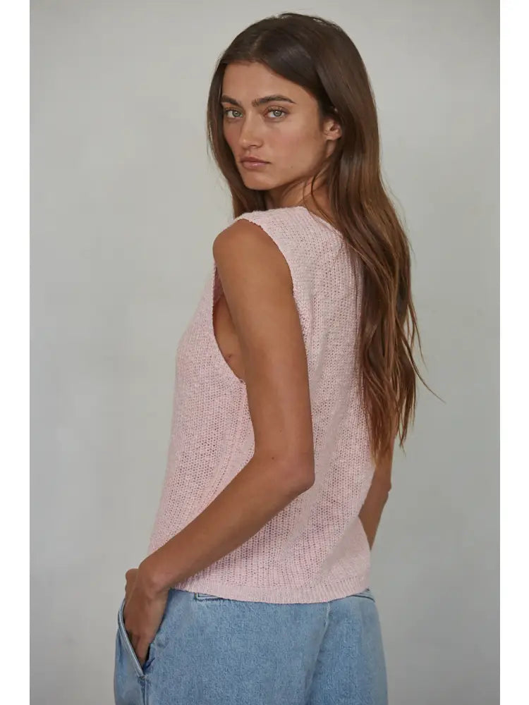 Knit Sweater Vest Top