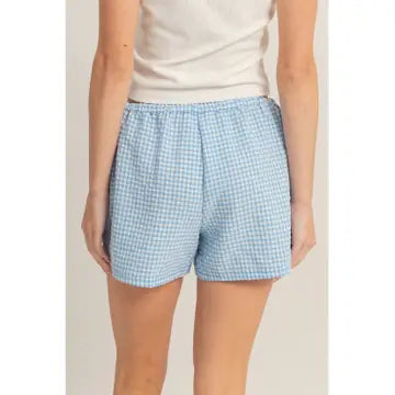 Gingham Relaxed Fit Shorts