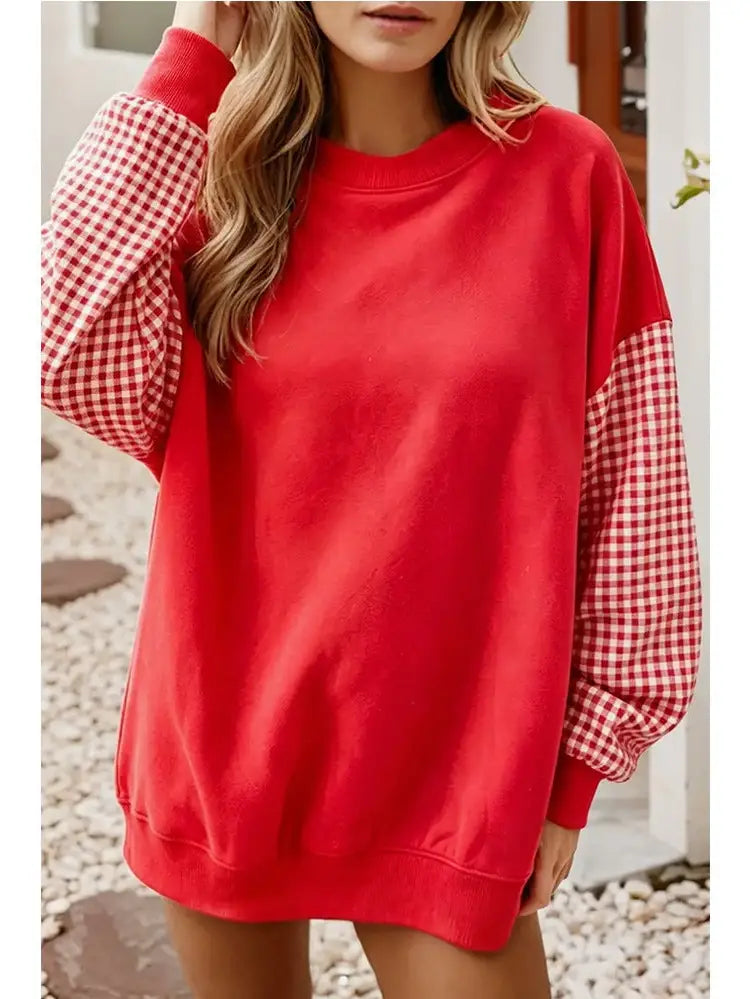Gingham Crewneck