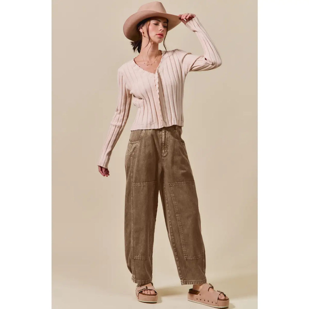 Mineral Wash Barrel Pants