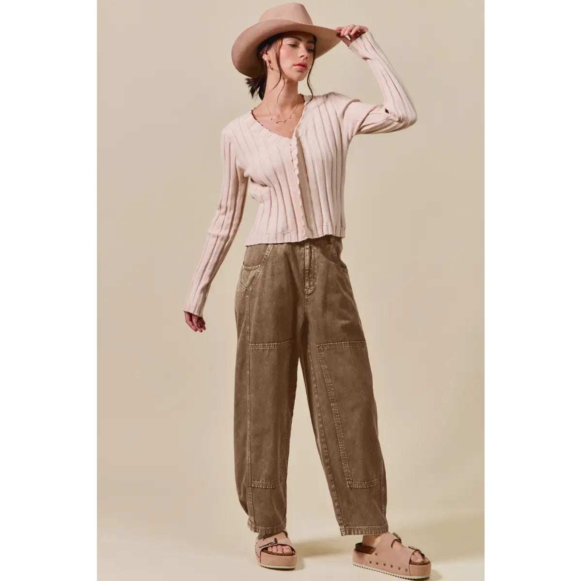 Mineral Wash Barrel Pants