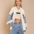 Color-block Denim Jacket