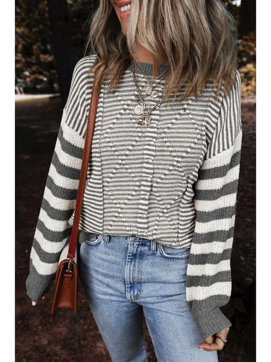 Striped Patchwork Sweater