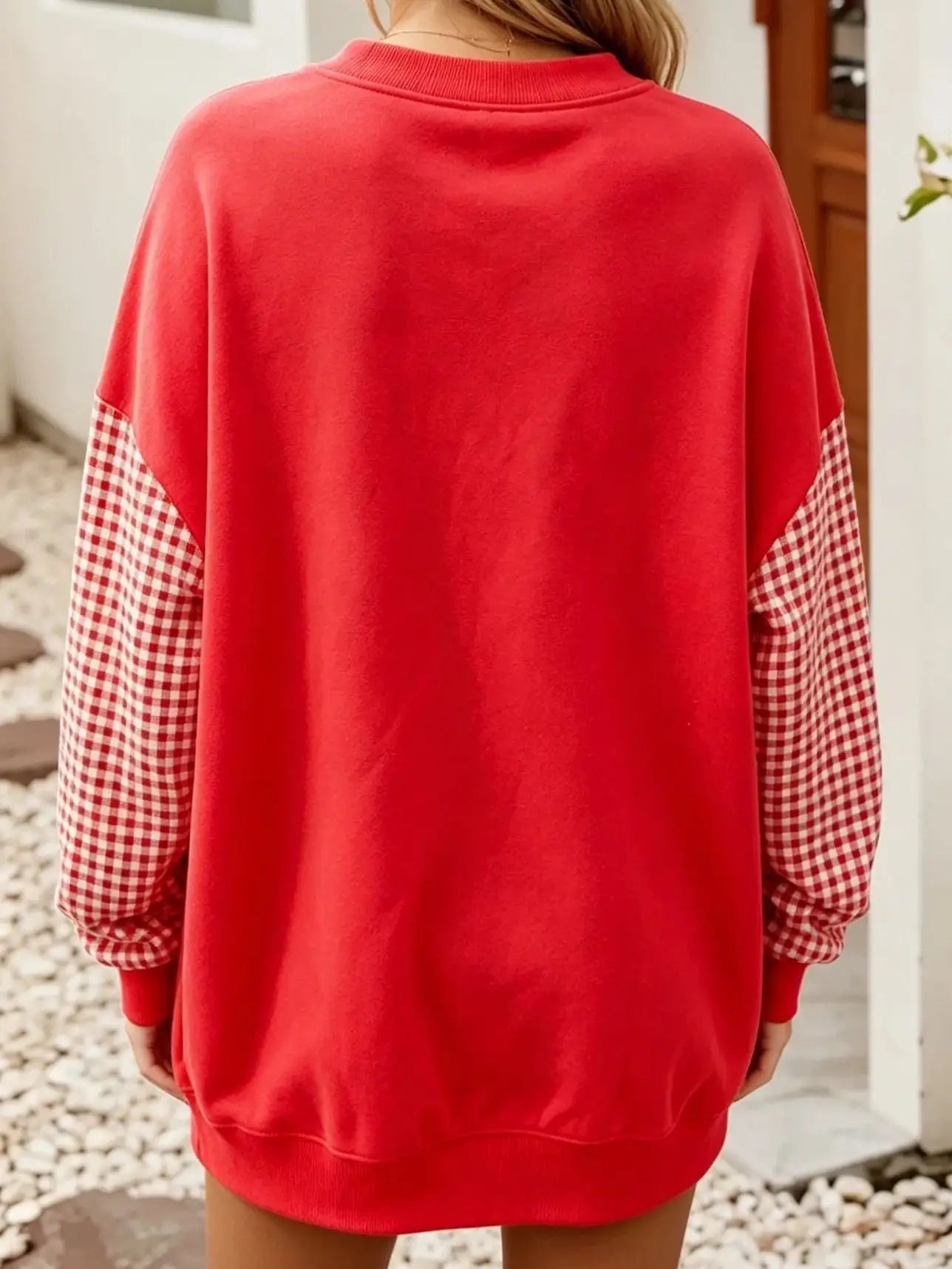Gingham Crewneck