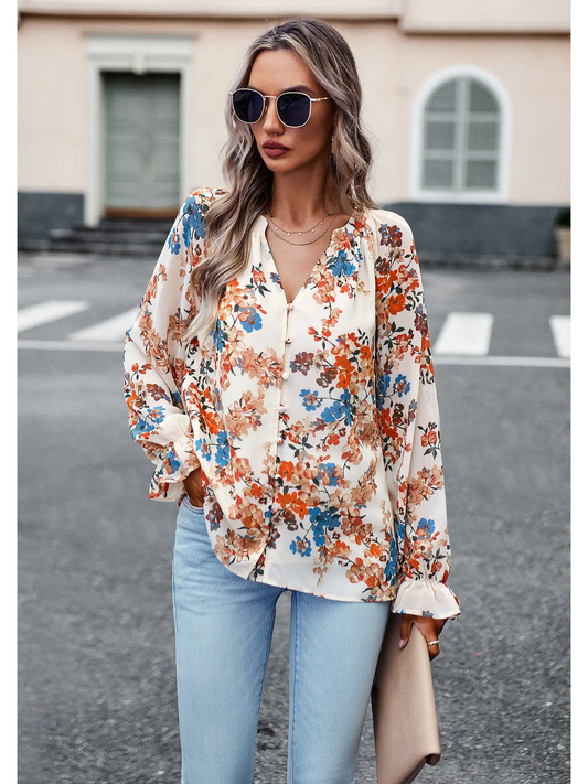 Floral Button Down Blouse