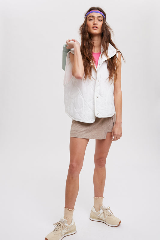 Quilted Button-Up Vest