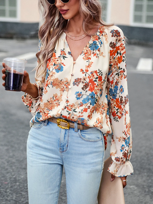 Floral Button Down Blouse