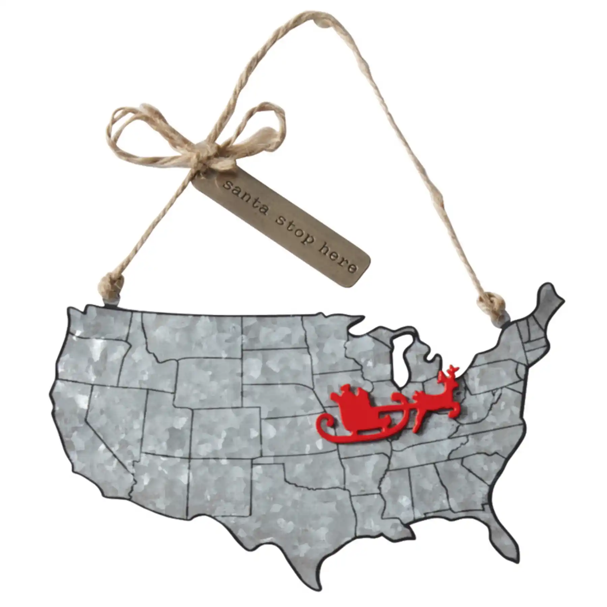 MudPie - State Tin Ornaments