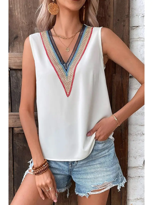 Lace V-Neck Tank
