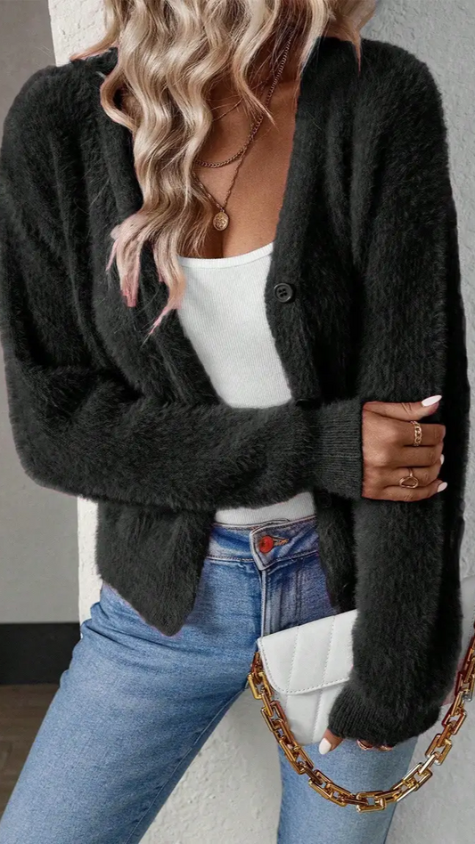 Fuzzy Fleece Cardigan