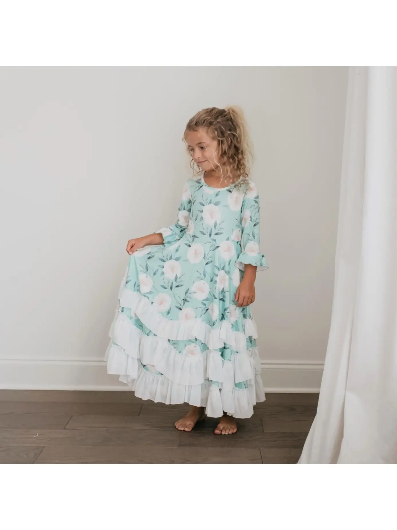 Girls Ruffle Winter Dresses