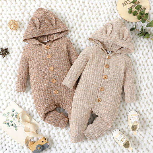 Baby Easter Bunny Jumpsuit Tan