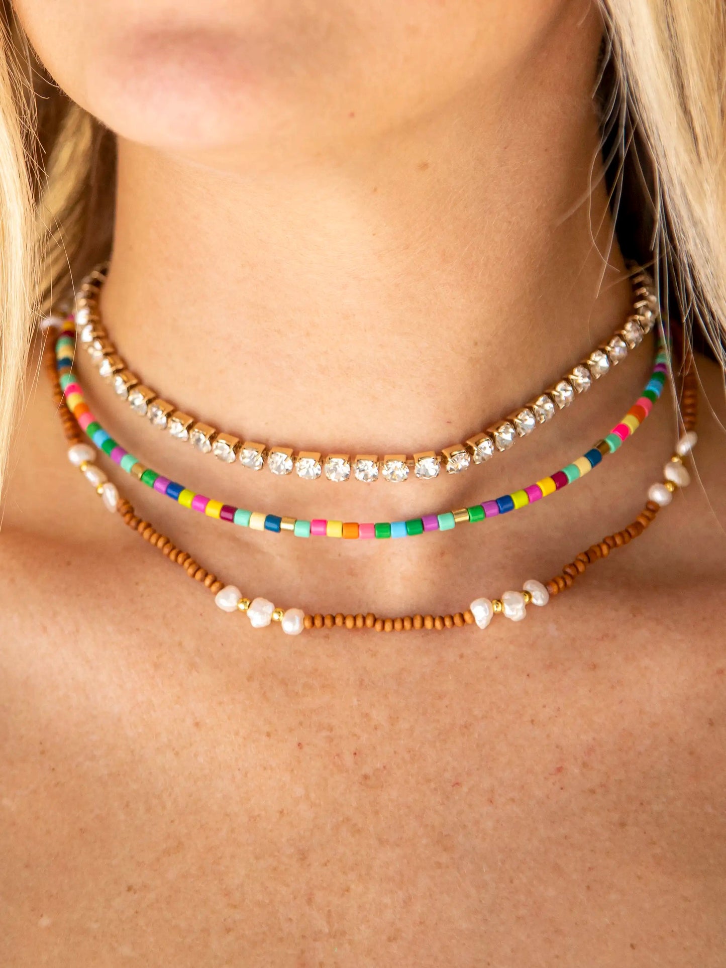 Natural Life - Rhinestone Choker