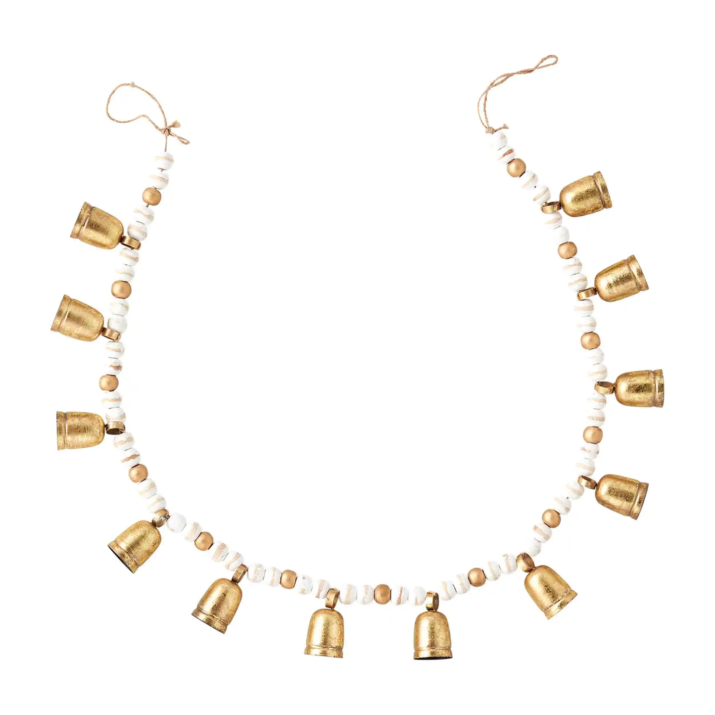 MudPie - Wood Bead Bell Garland