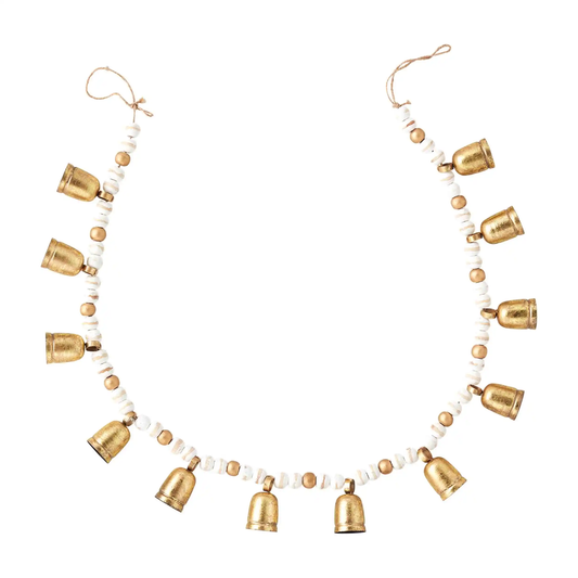 MudPie - Wood Bead Bell Garland