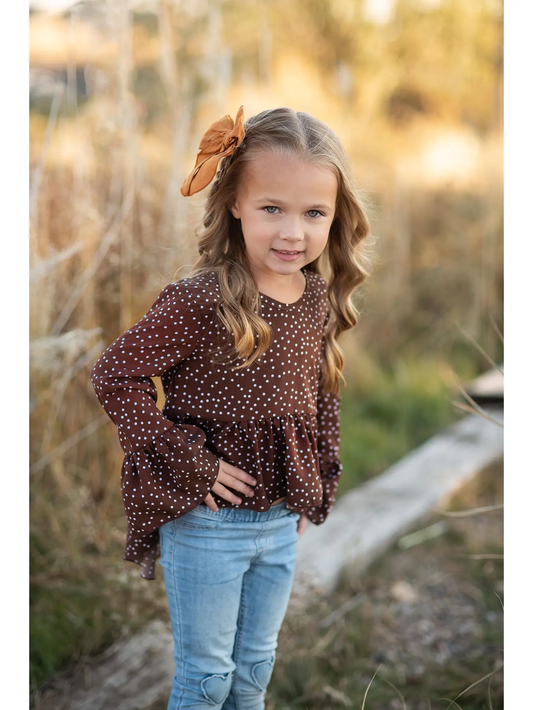 Girls Hi Lo Ruffle Shirt