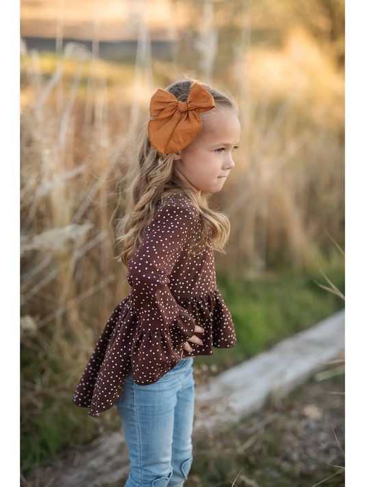 Girls Hi Lo Ruffle Shirt