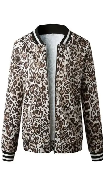 Leopard Bomber Jacket