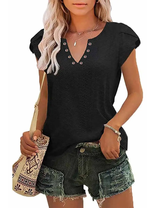 Crochet V-Neck