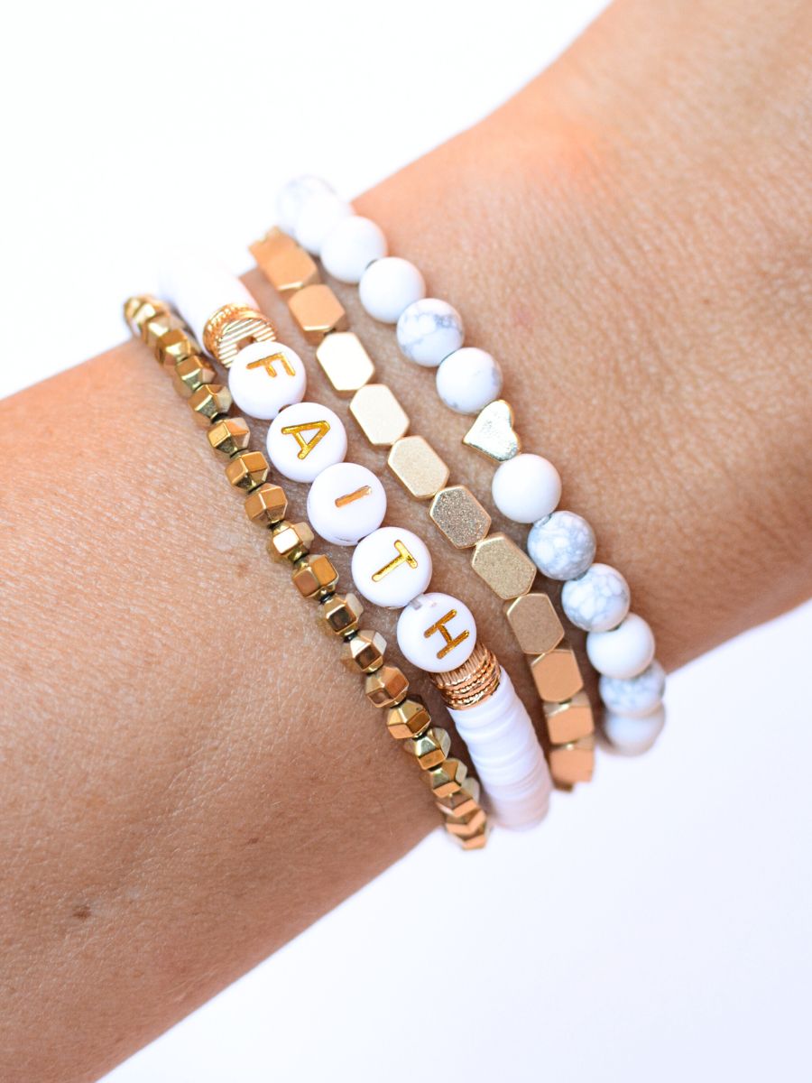 Faith Beaded Bracelet Set