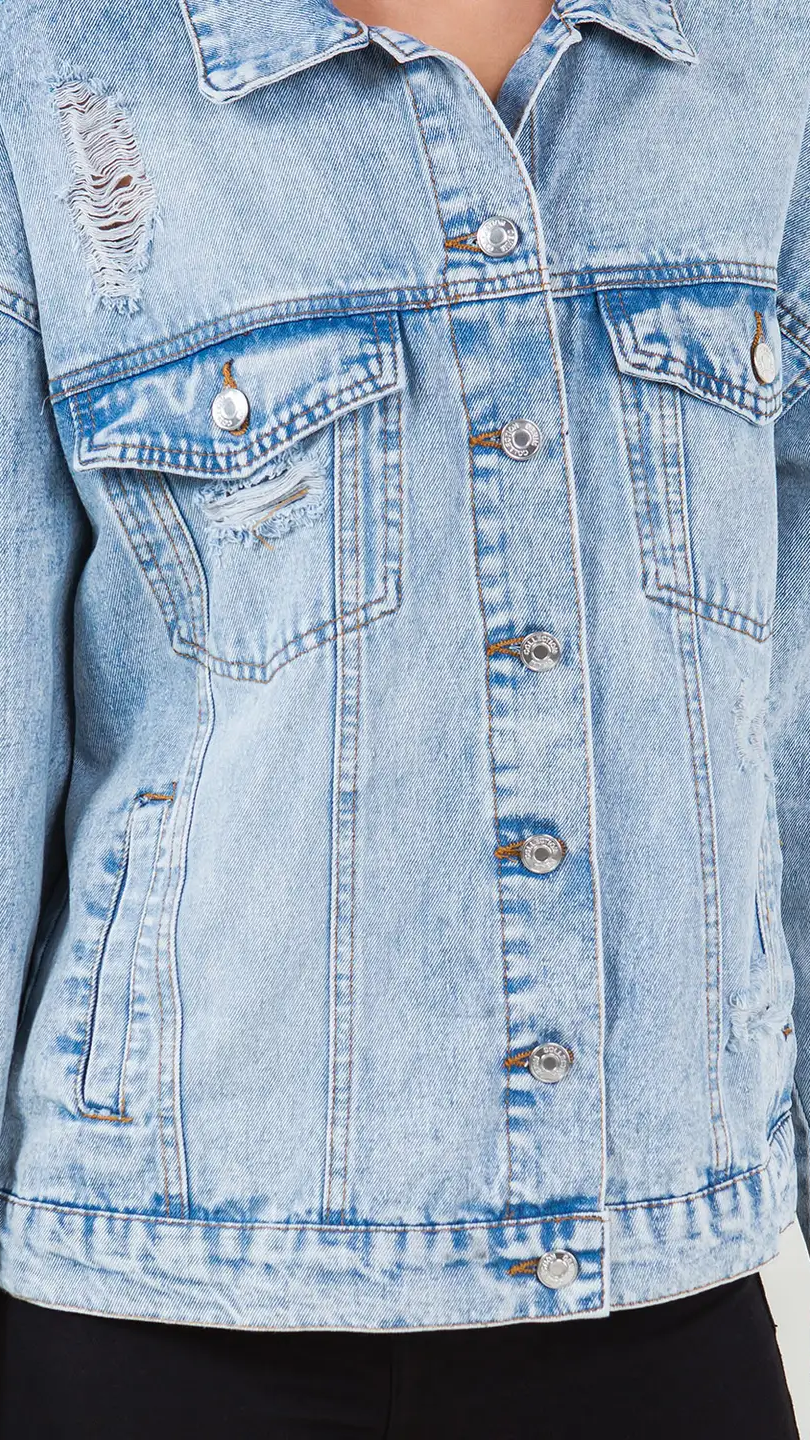 Relaxed Denim Jacket - Oversized